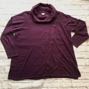 Avenue Lightweight Cowl Neck Knit Sweater Size 22/24 3X Purple New!